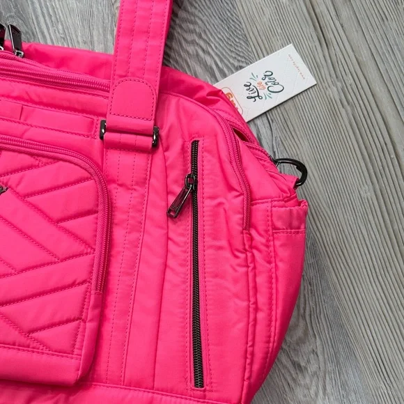 lug Pink Travel Duffel Bag with Quilted Front - Picture 5 of 9